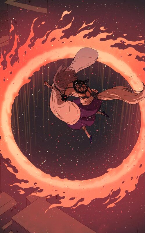 Character in Fire Ring