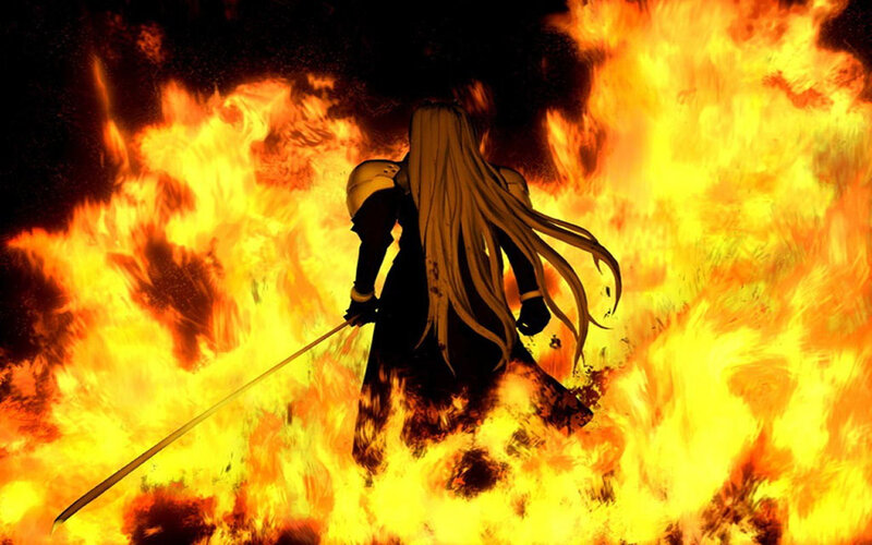 character in fire