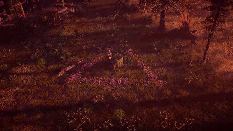 Character in Flower Circle