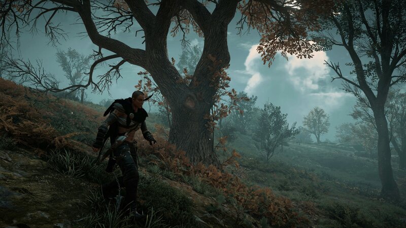 Character in Forest — Green, Atmospheric