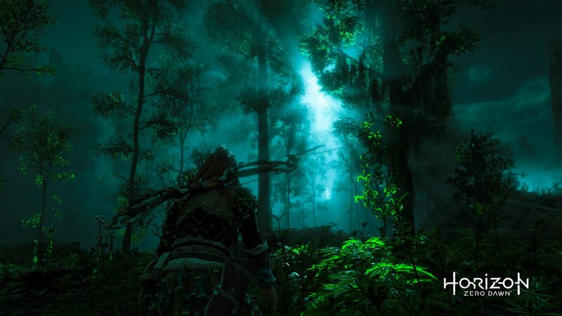 Character in Forest — Green, Mysterious, Night