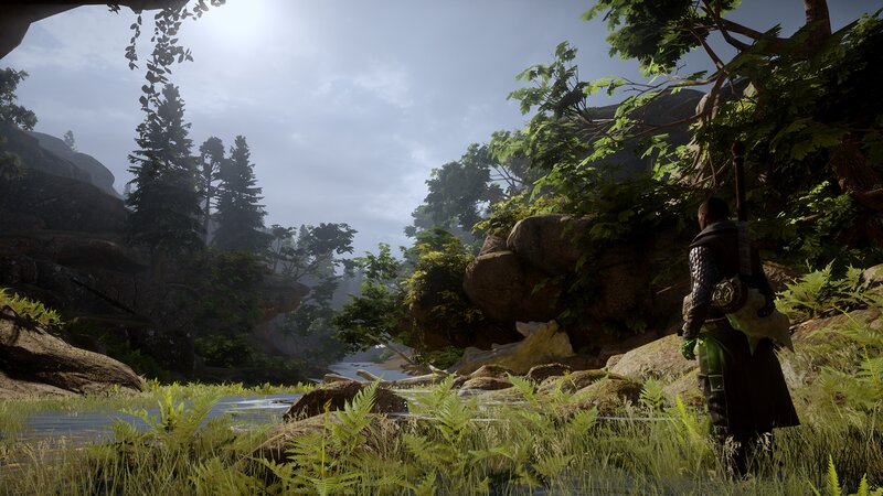Character in Forest — Green, Serene, Morning, 3d Render