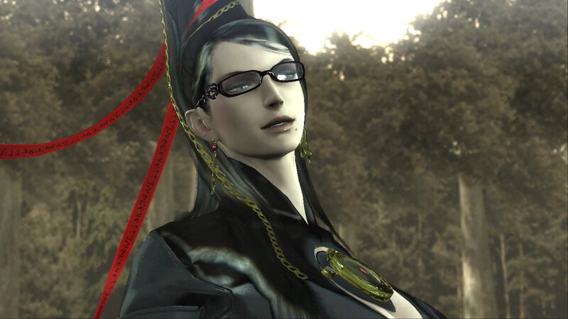 character in forest with glasses