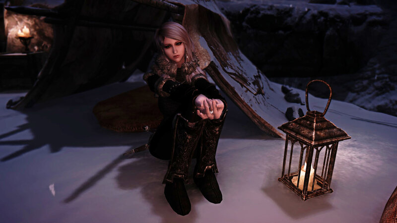 Character in Fur Coat — Black