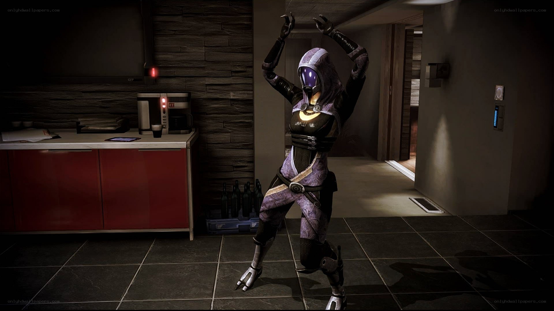 character in futuristic armor