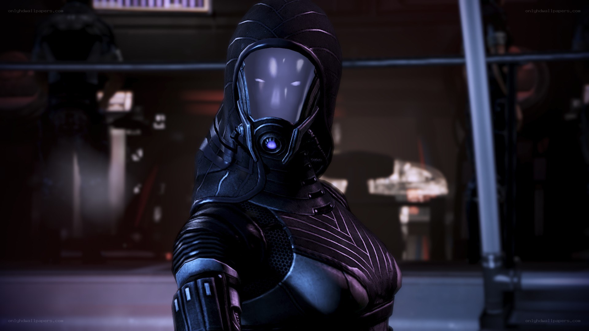 character in futuristic armor