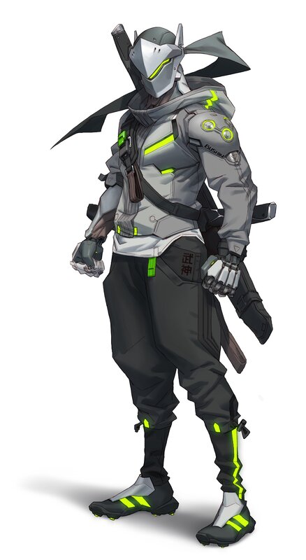 Character in Futuristic Armor — Gray