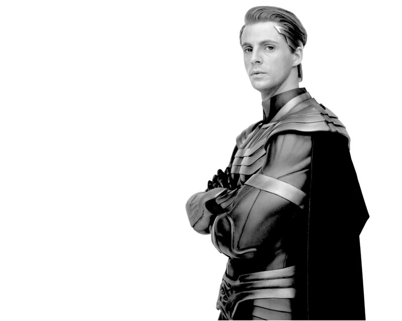 character in futuristic armor