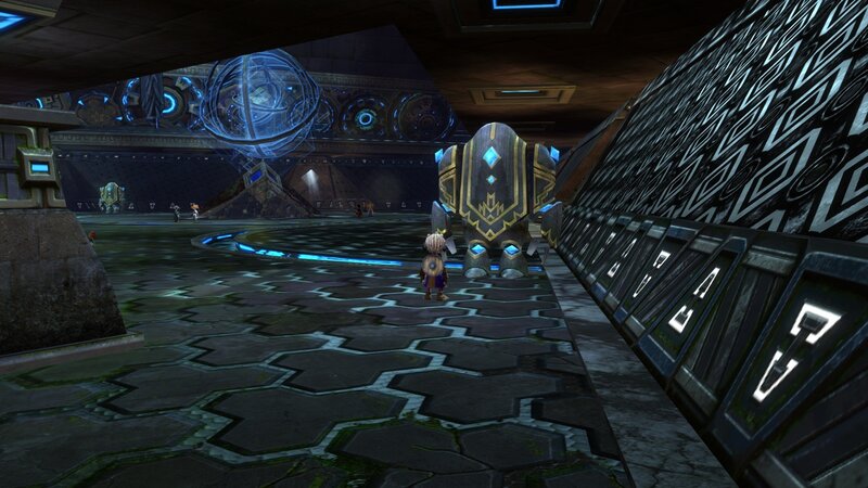 Character in Futuristic Hall
