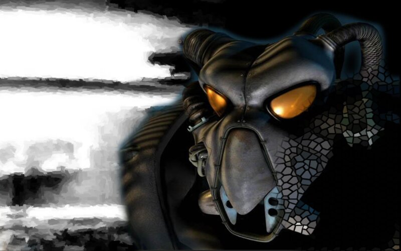Character in Gas Mask — Black, Dramatic, Digital Art