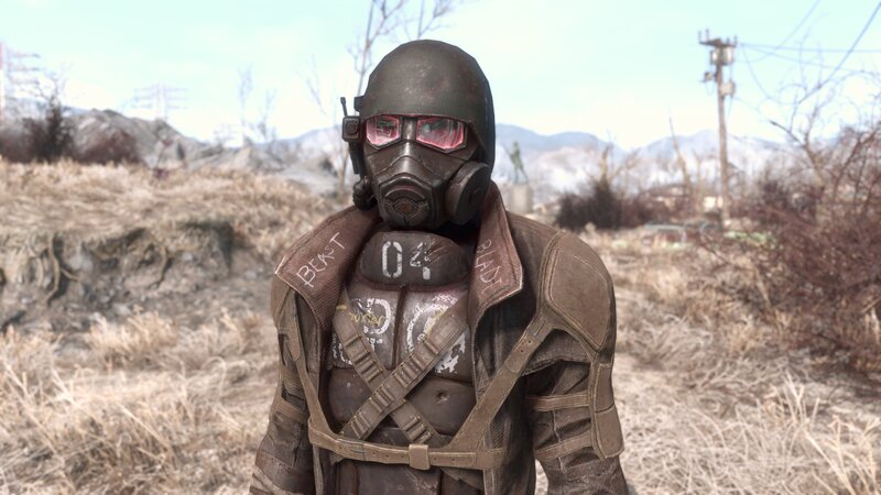 Character in Gas Mask — Brown, Desolate