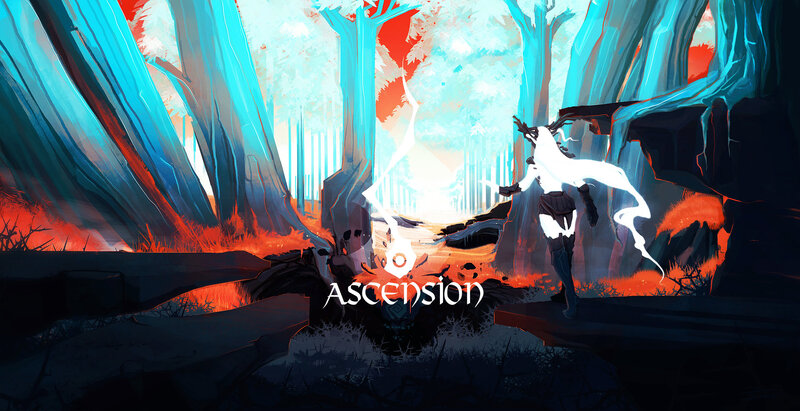 Character in Glowing Forest — Blue, Dramatic
