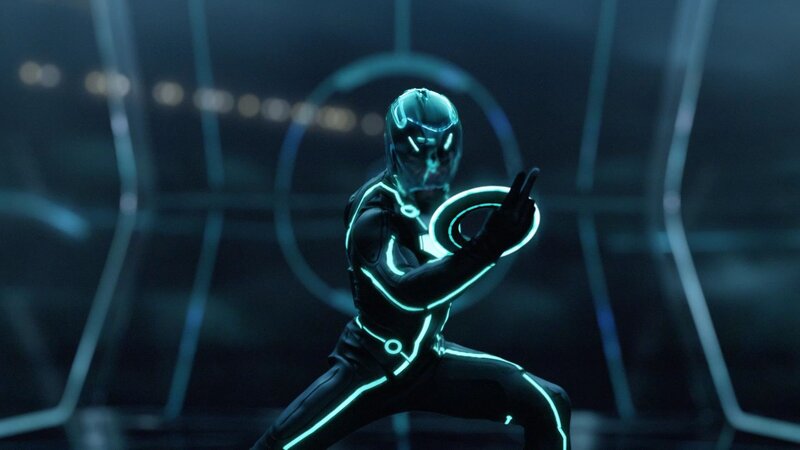 Character in Glowing Suit — Black, Dramatic