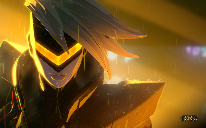 Character in Golden Armor — Gold, Dramatic