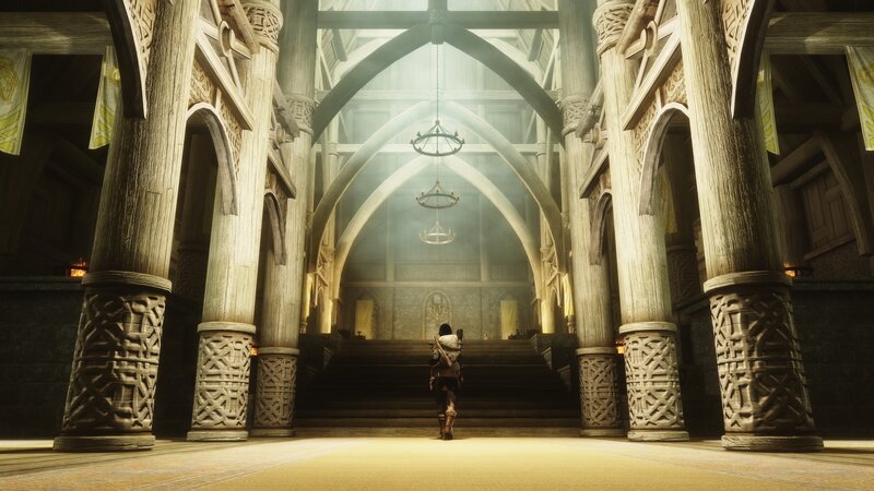 Character in grand hall