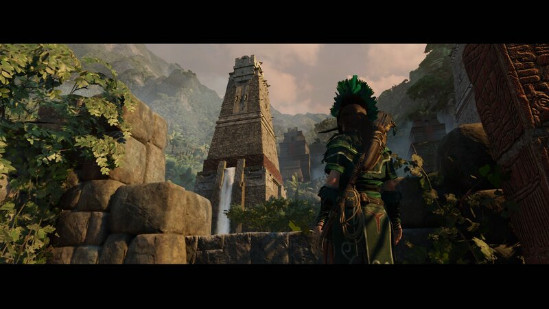 Character in Green Armor — Dramatic, Afternoon