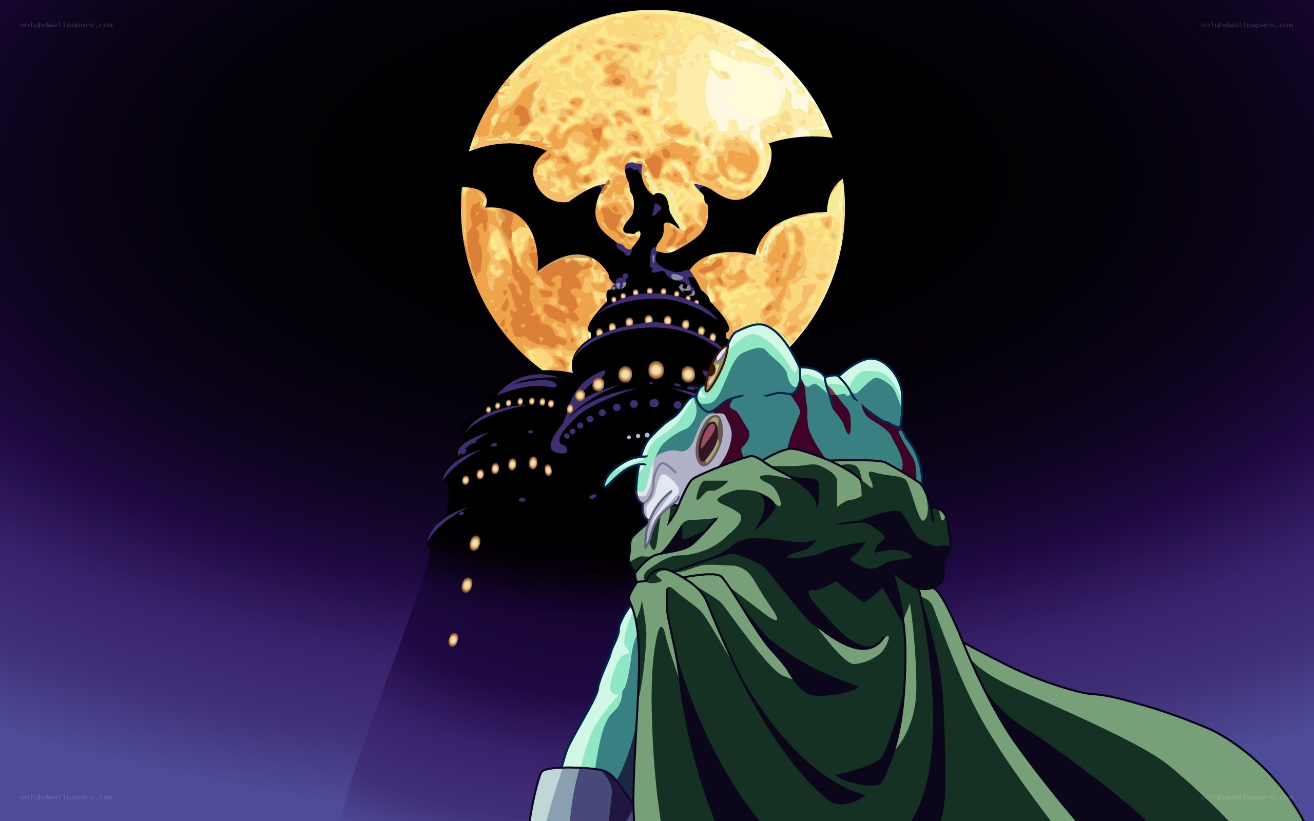 character in green cloak