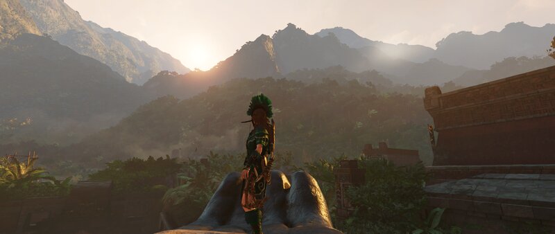Character in Green Headdress