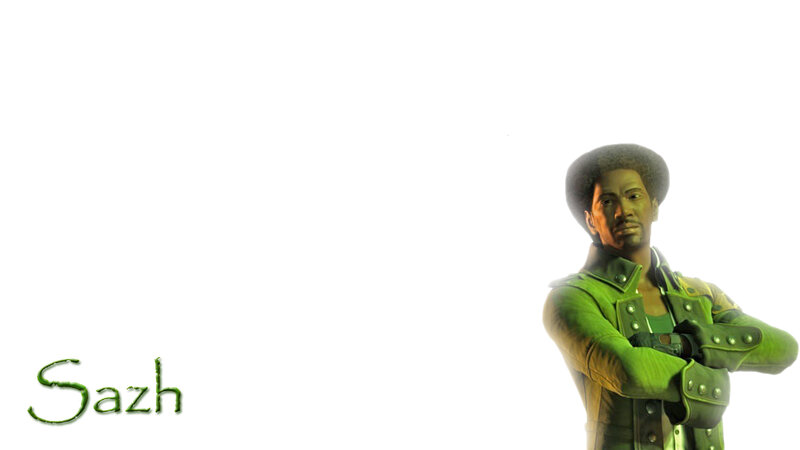 Character in Green Jacket — Confident