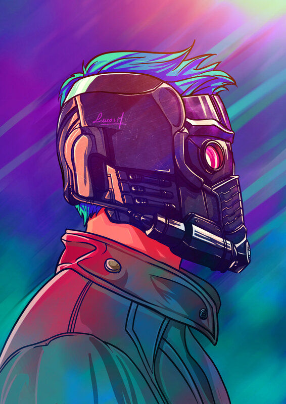 Character in Helmet — Purple