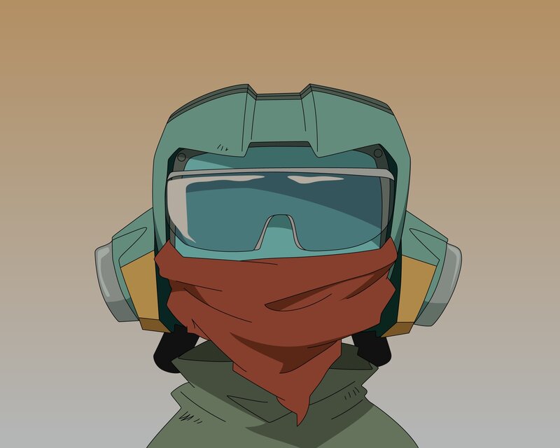 Character in Helmet