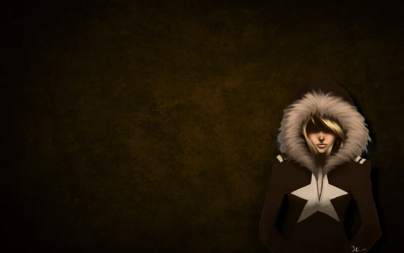 character in hooded jacket