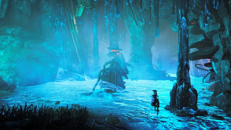 Character in Icy Cave — Blue