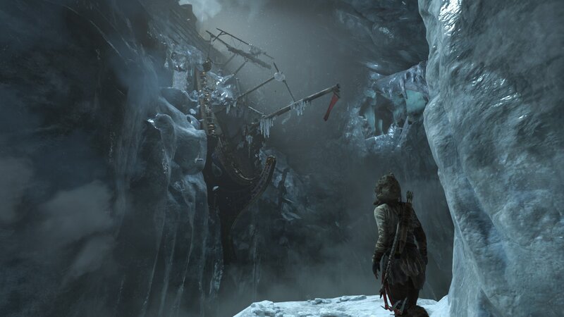 Character in Icy Cave — Gray, Cold, Dramatic