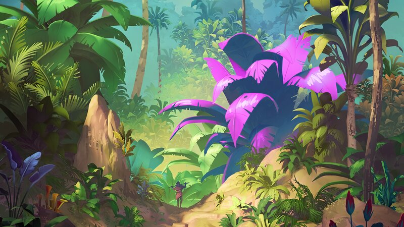 Character in Jungle — Green
