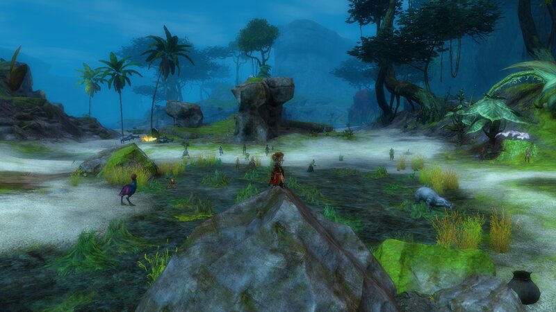 Character in Jungle Landscape