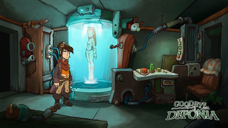 Character in Lab with Pod