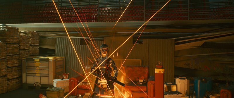 Character in Laser Grid