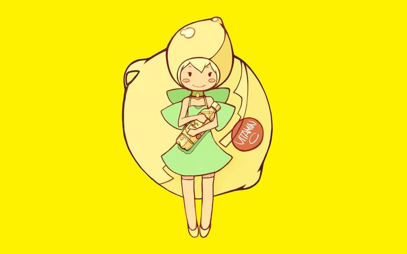 Character in Lemon Costume