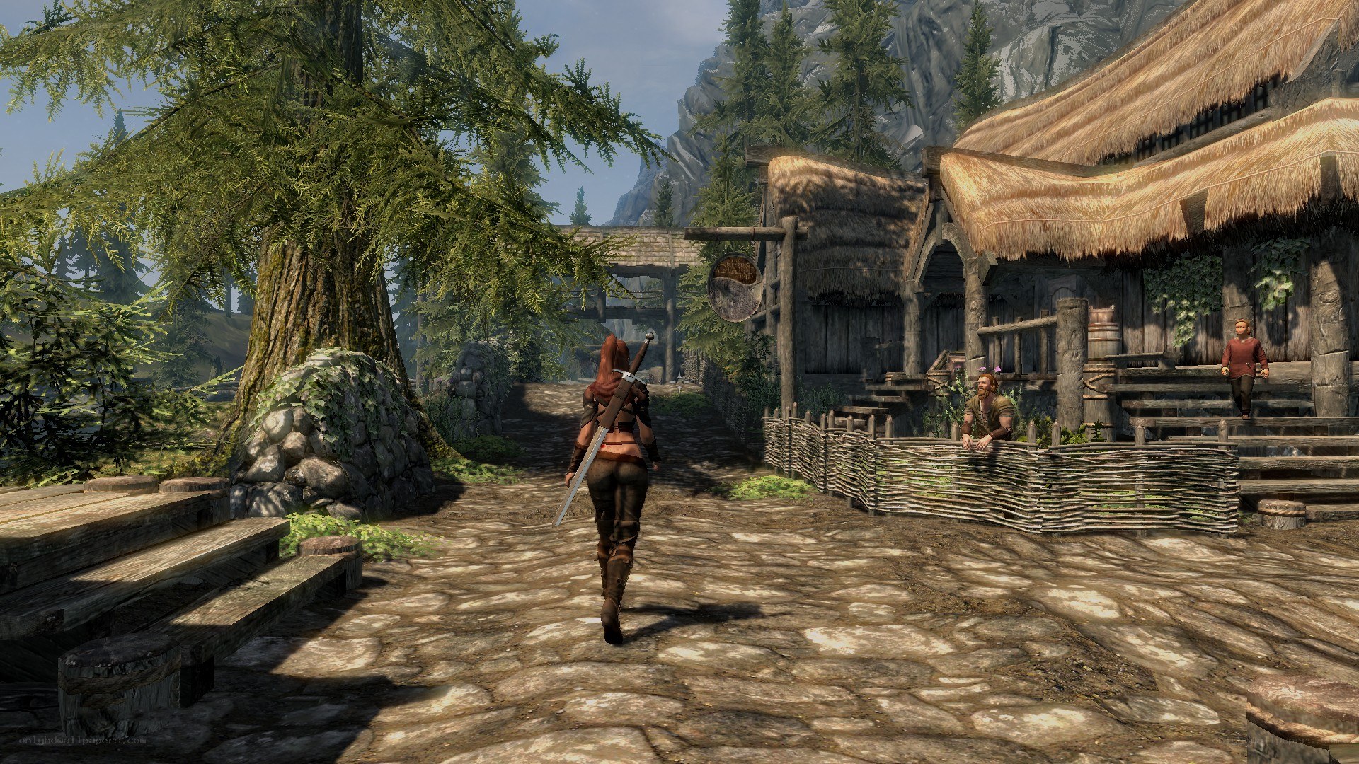 character in medieval village