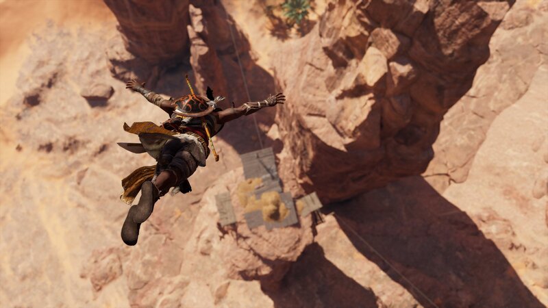 Character in Mid-air Descent