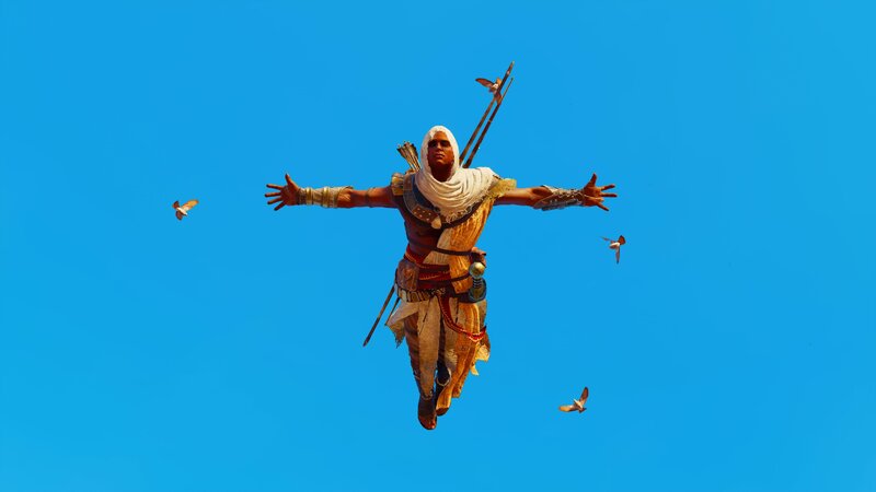 Character in Mid-air Flight