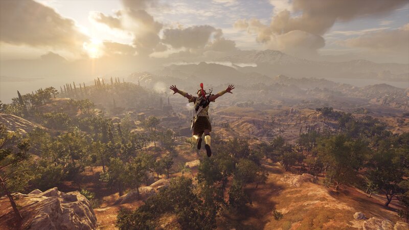 Character in Mid-air Jump — Brown, Dramatic