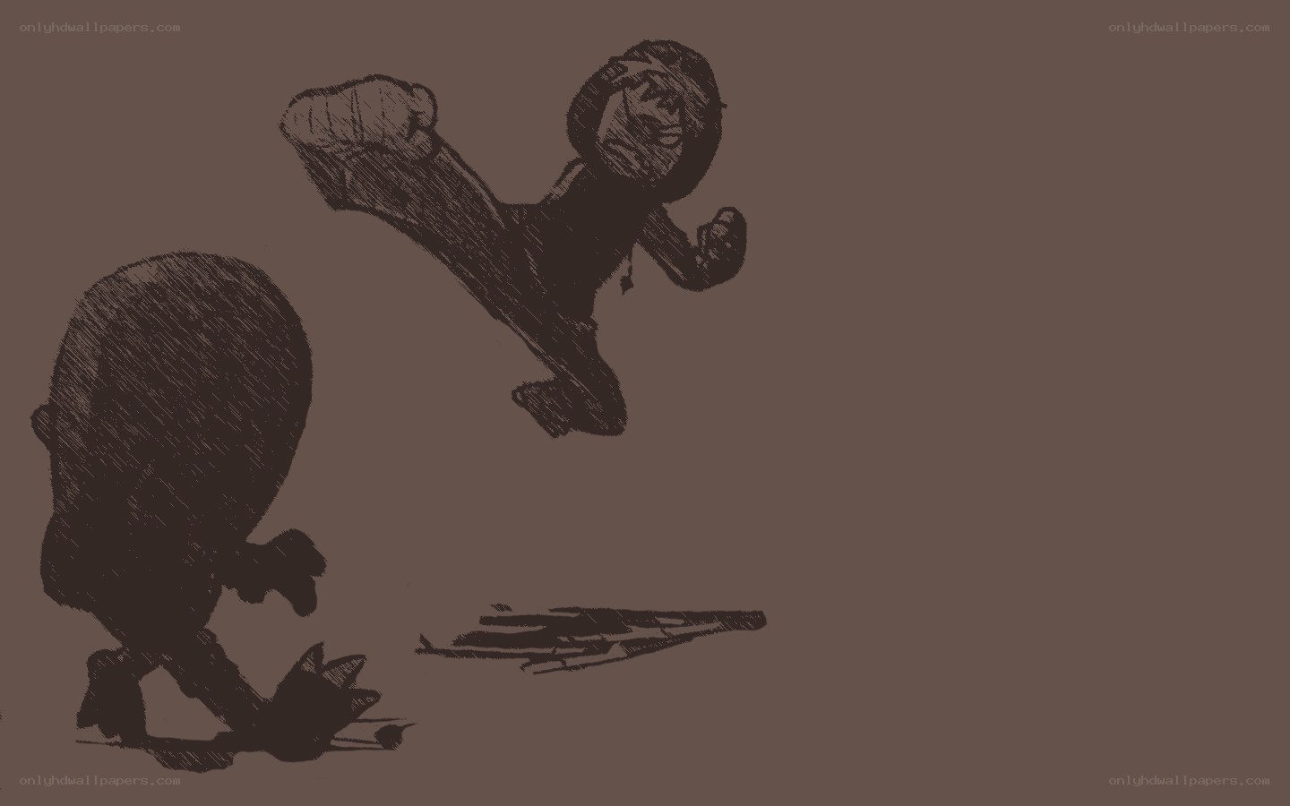 character in mid-air kick