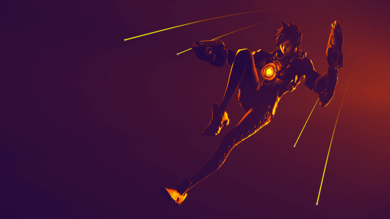 Character in Mid-air Pose — Purple