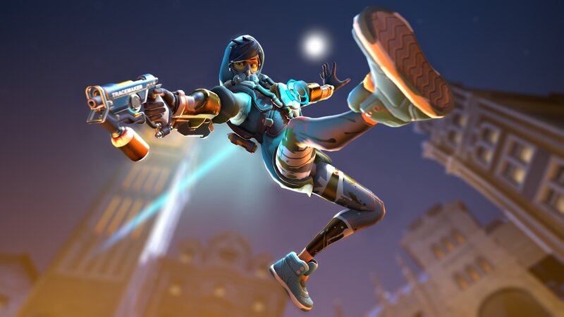 Character in Mid-air Pose