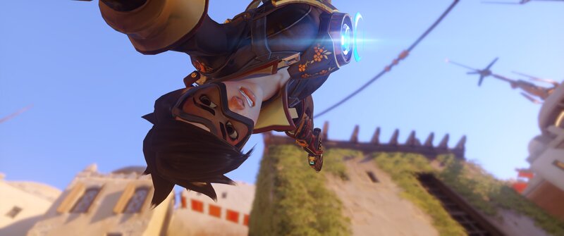 Character in Mid-air