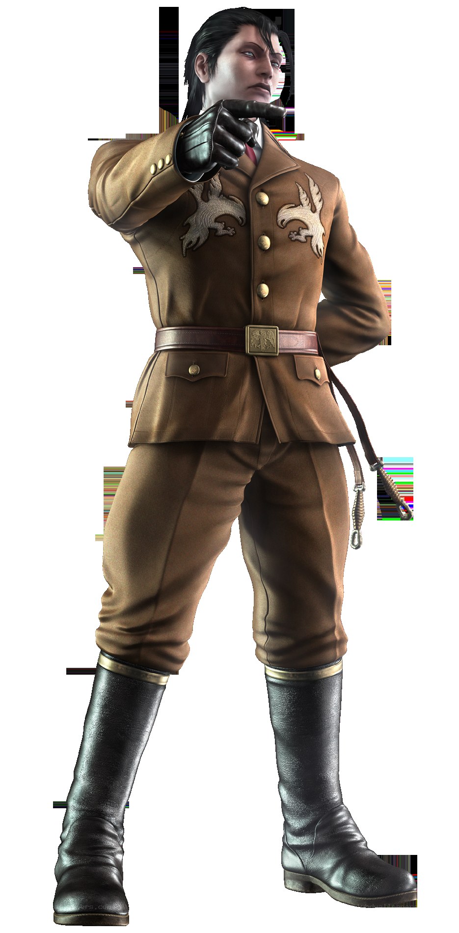character in military uniform
