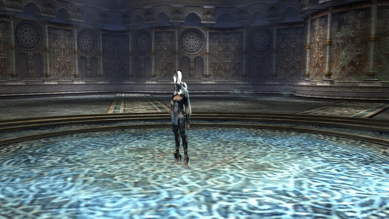 character in ornate chamber