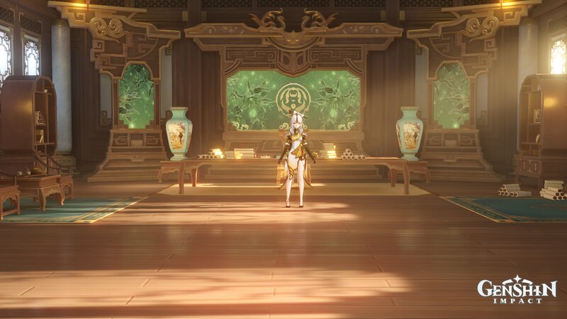 Character in Ornate Hall — Brown