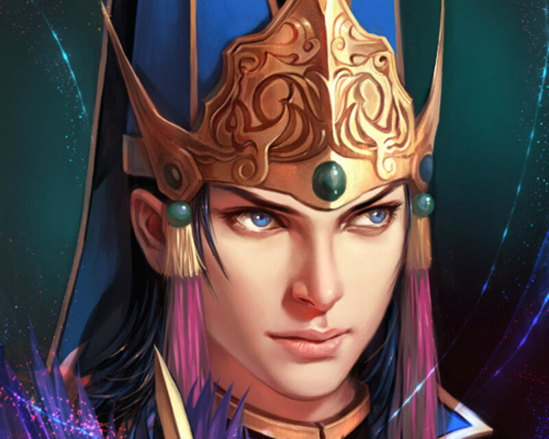 Character in Ornate Helmet