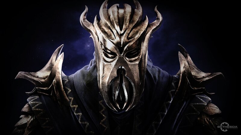 Character in Ornate Mask — Black