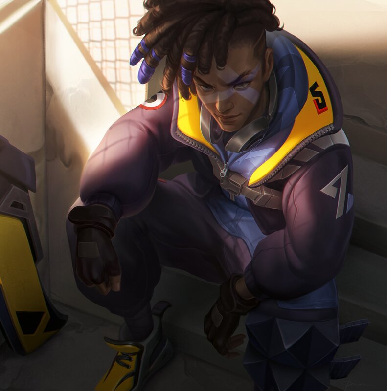 Character in Purple Suit — Serious