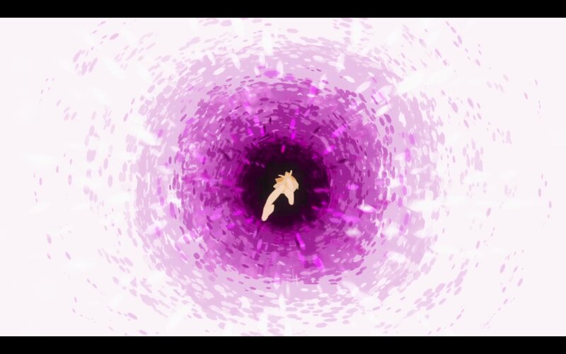 Character in Purple Tunnel