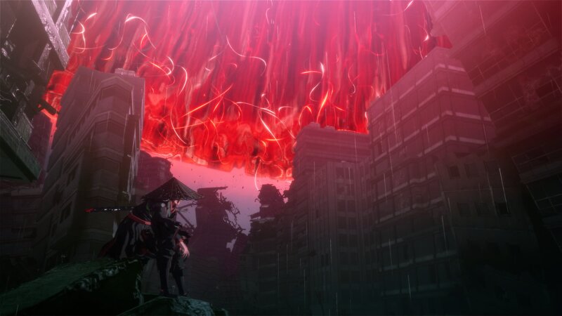 Character in Rainstorm — Red