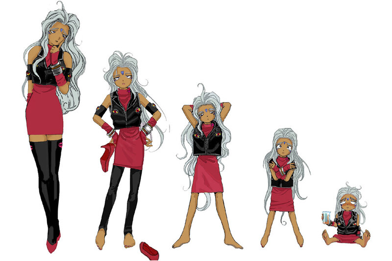 Character in Red and Black Outfit